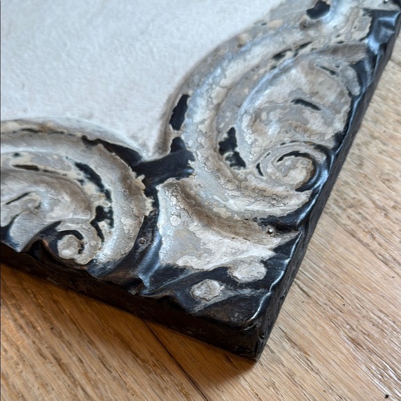 Decorative Vintage Square Tin Tile with Ornate Design - Picture 2 of 8